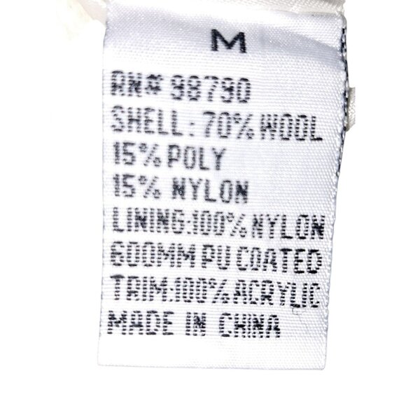 5.7.9. Womens Ivory Wool Blend Button Coast Medium Chic and Cozy - Picture 6 of 9